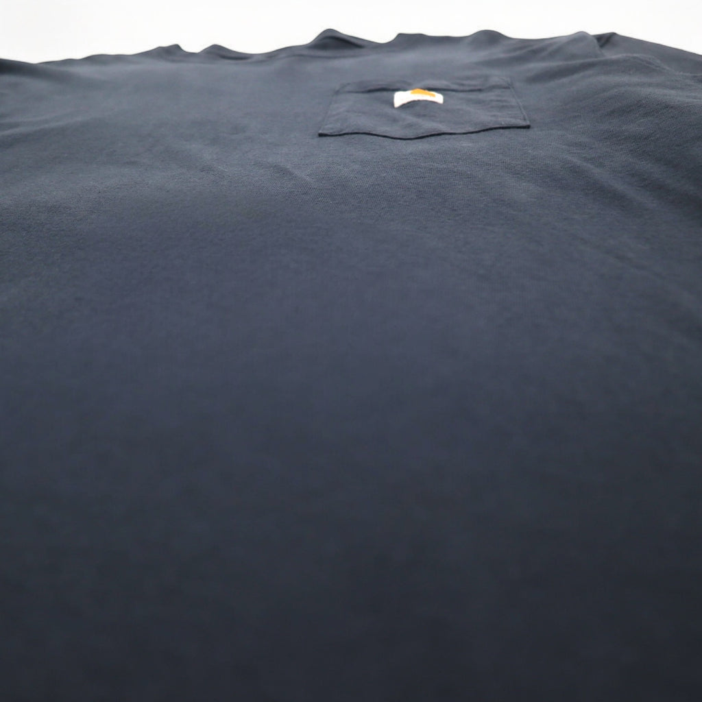 Carhartt Long Sleeve Pocket T-Shirt, XL, Navy, ORIGINAL FIT, K126, Made in Mexico
