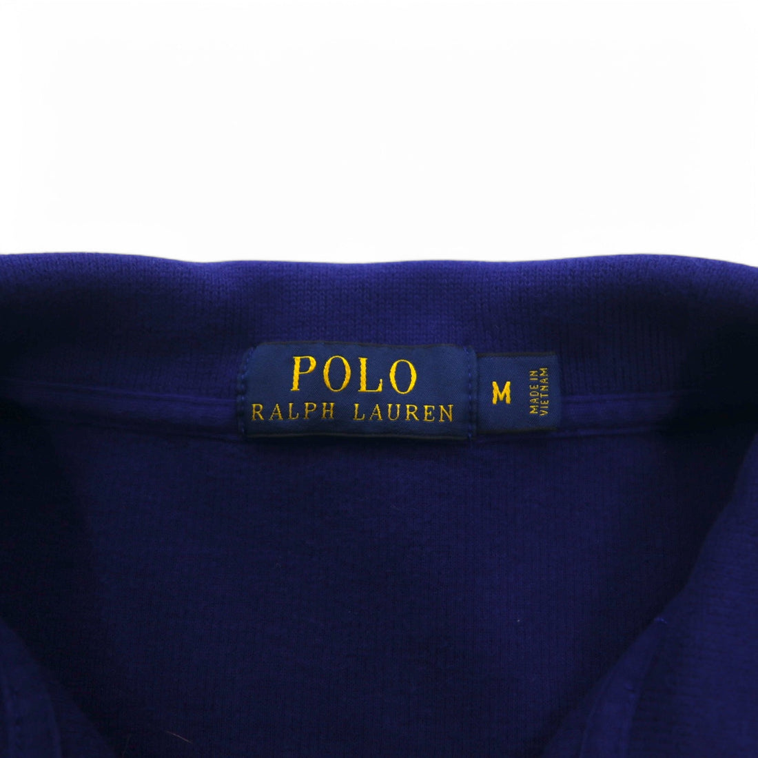 POLO RALPH LAUREN Half-Zip Sweatshirt M Blue Cotton Small Pony Embroidery