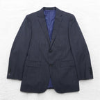BURBERRY BLACK LABEL 2B Tailored Jacket Suit S Gray Striped Wool D1H31-608-07