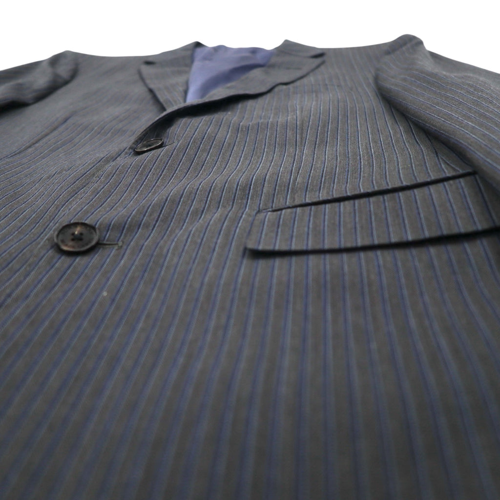 BURBERRY BLACK LABEL 2B Tailored Jacket Suit S Gray Striped Wool D1H31-608-07