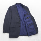 BURBERRY BLACK LABEL 2B Tailored Jacket Suit S Gray Striped Wool D1H31-608-07