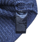 TOMMY HILFIGER Shawl Collar Waffle Knit Cardigan, Size M, Navy, Low Gauge, Patch Pockets