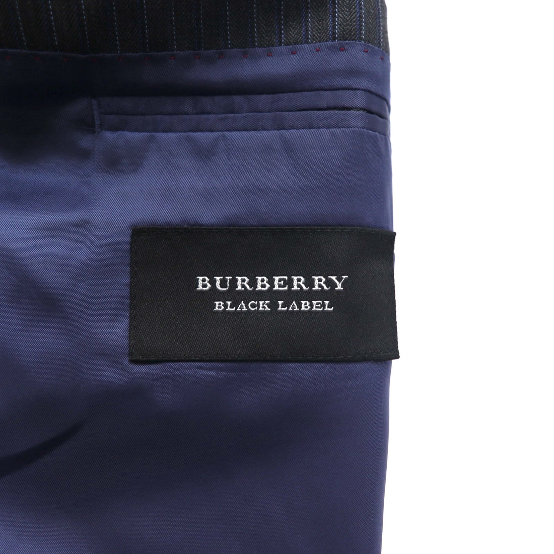 BURBERRY BLACK LABEL 2B Tailored Jacket Suit S Gray Striped Wool D1H31-608-07