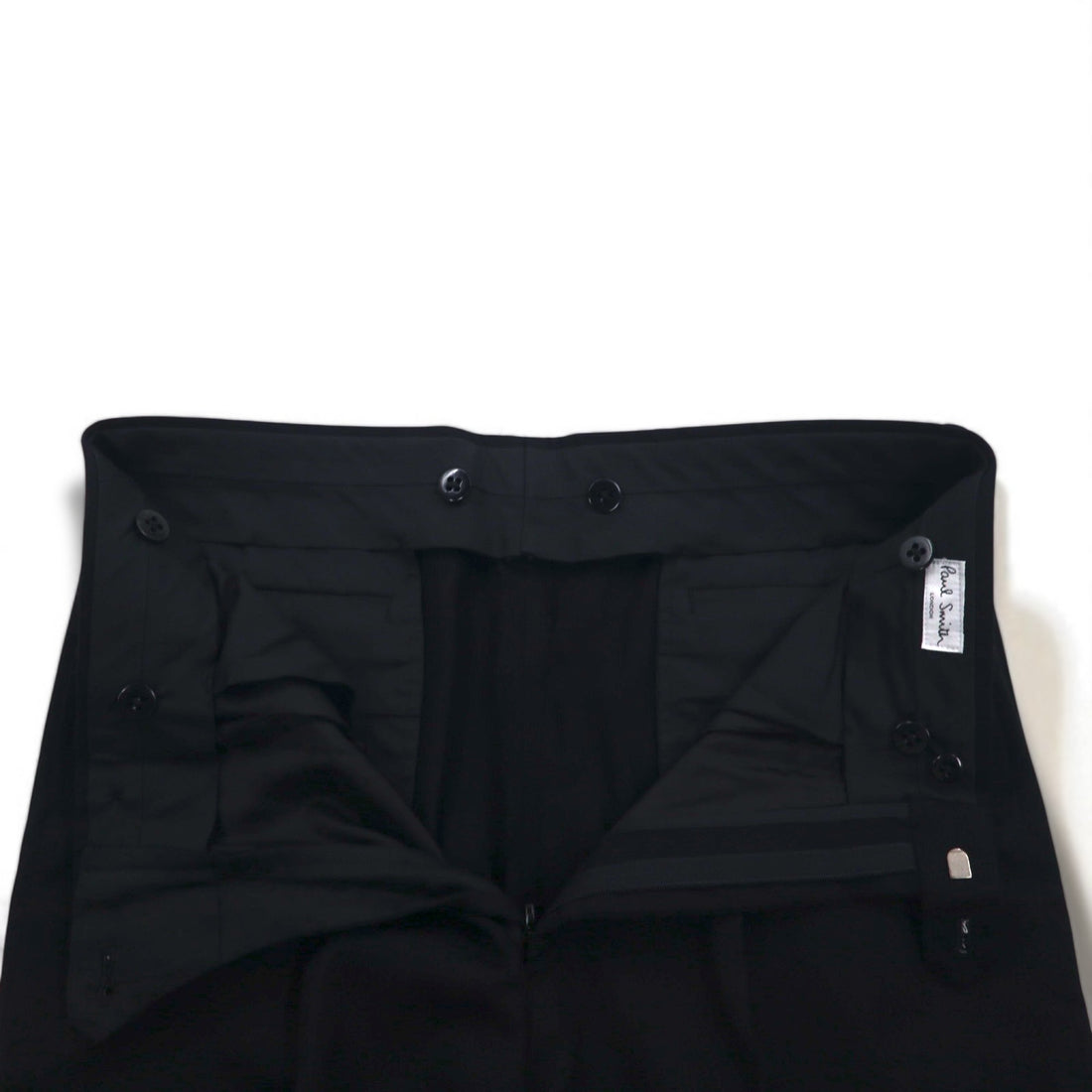 Paul Smith 90s 3B Suit Set, XL, Black Wool, Tessitura di Quaregna by GHIONE, Made in Japan