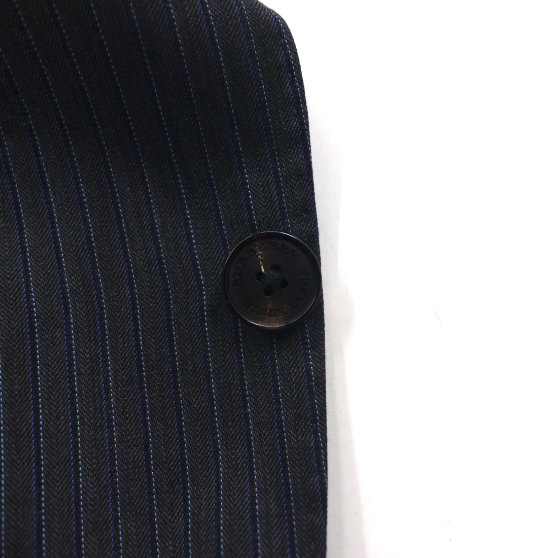 BURBERRY BLACK LABEL 2B Tailored Jacket Suit S Gray Striped Wool D1H31-608-07