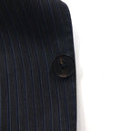 BURBERRY BLACK LABEL 2B Tailored Jacket Suit S Gray Striped Wool D1H31-608-07