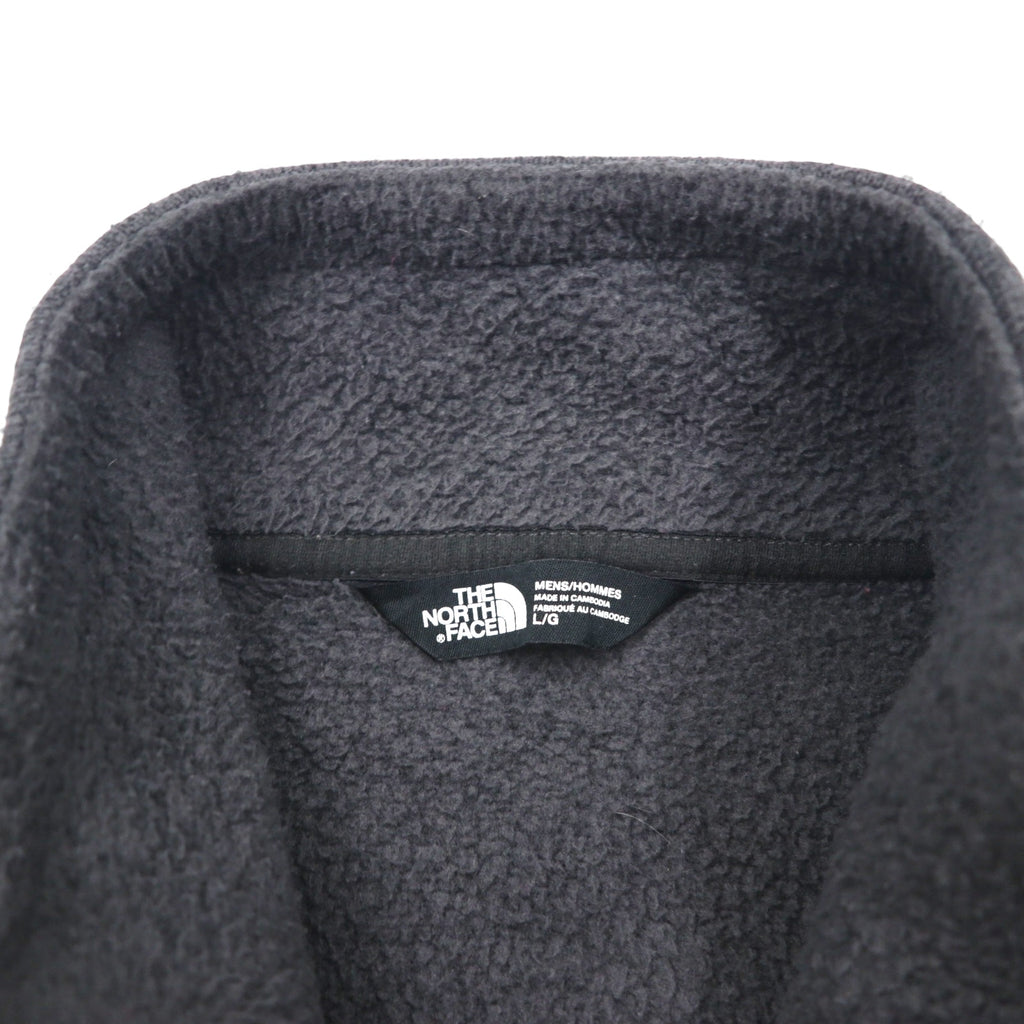 THE NORTH FACE フルジップ フリースジャケット L グレー スタンドカラー ハイネック