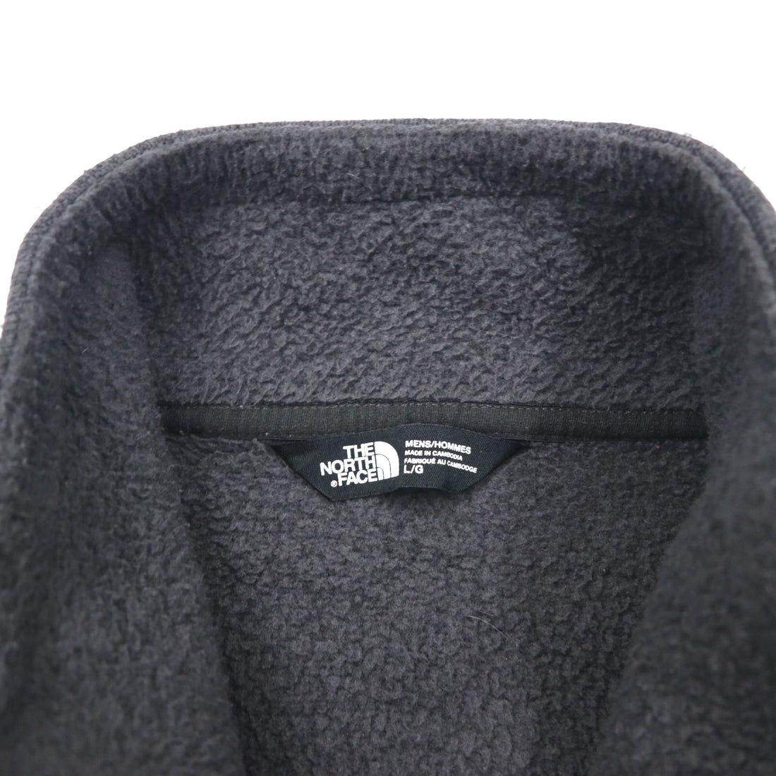 THE NORTH FACE フルジップ フリースジャケット L グレー スタンドカラー ハイネック