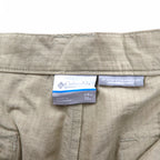 Columbia PFG Ripstop Fishing Pants L Beige OMNI-SHIELD Water Repellent FQ1041