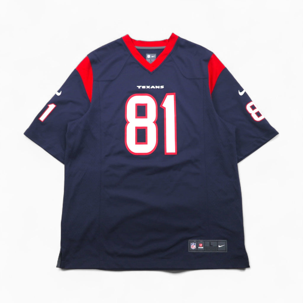 Nike Game Shirt, Navy, Size L, Polyester, NFL Texans Numbering, NFL Players On Field