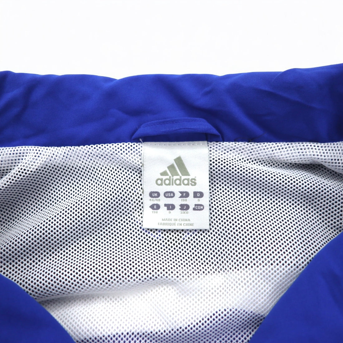 adidas nylon jacket track jacket jersey 3XL blue navy 3 stripes