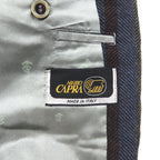90s Italy Vintage Blazer 2B ツイード テーラードジャケット ブレザー M ストライプ MARIO CAPRA LONDON CORNER 90年代 イタリア製