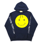 SKOLOCT TSUYOSHI NAKANO Pullover Hoodie M Navy Smiley ART GANG MONEY Print Made in Japan
