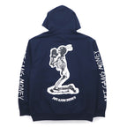 SKOLOCT TSUYOSHI NAKANO Pullover Hoodie M Navy Smiley ART GANG MONEY Print Made in Japan
