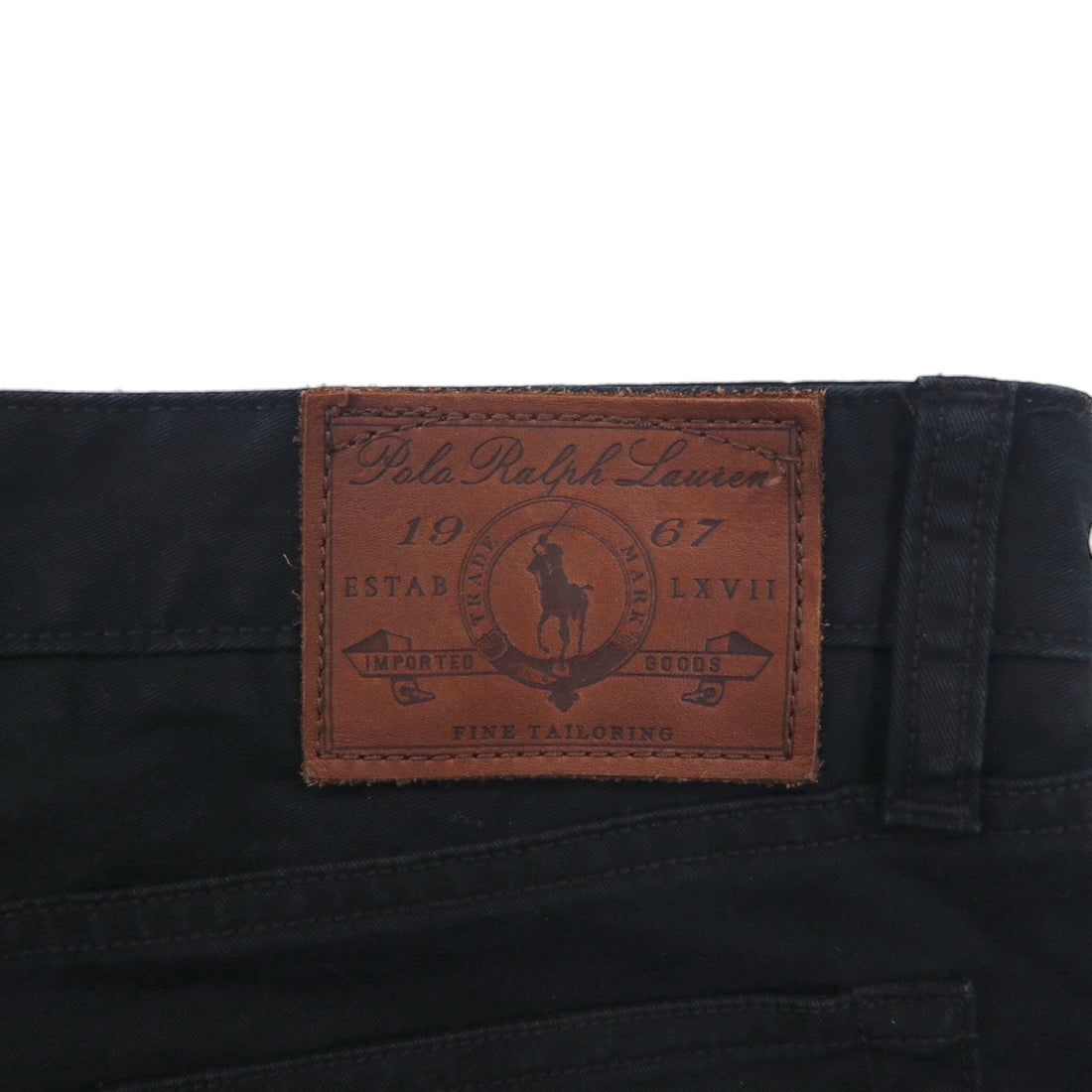 Polo Ralph Lauren チノパンツ ワークパンツ L ブラック コットン TALONジップ レザーパッチ