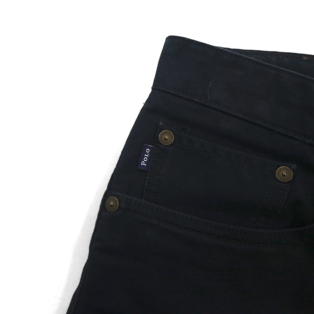 Polo Ralph Lauren チノパンツ ワークパンツ L ブラック コットン TALONジップ レザーパッチ