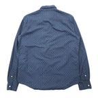 DENIM &amp; SUPPLY RALPH LAUREN Paisley Button-down Shirt, Medium, Navy, All-over Print, Cotton