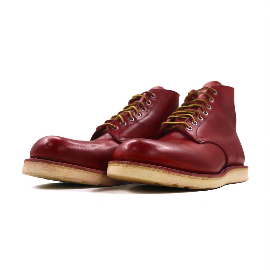 REDWING 6-inch Classic Round Work Boots, Size 27cm, Red, Aurora Set Leather, 8166