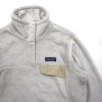Patagonia リツール スナップT プルオーバー フリースジャケット M ホワイト カンガルーポケット 25442