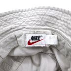 NIKE 90年代 銀タグ スウォッシュ 刺繍 バケットハット L ベージュ コットン