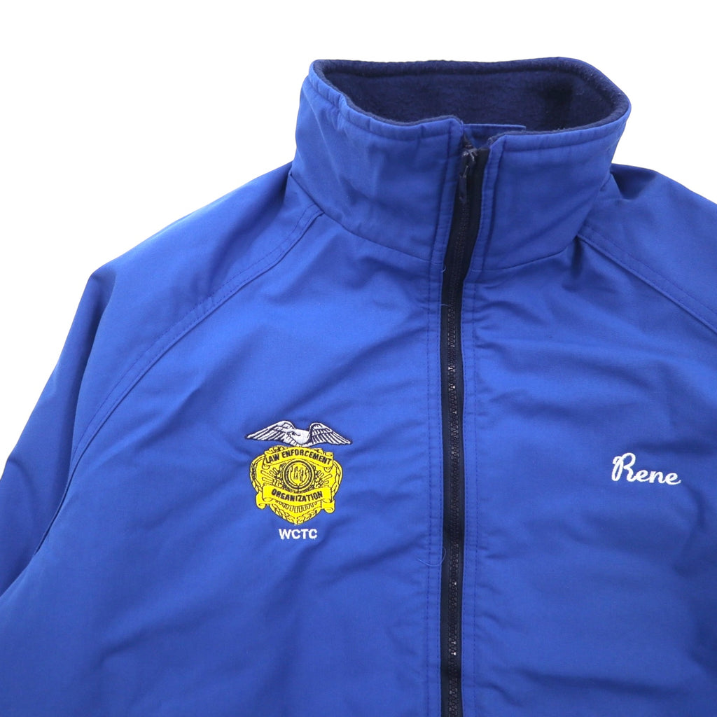 SPORTSMASTER 90s USA Sport Jacket ナイロンジャケット XL ブルー Polarfleece フリースライナー ハイネック 90年代 USA製