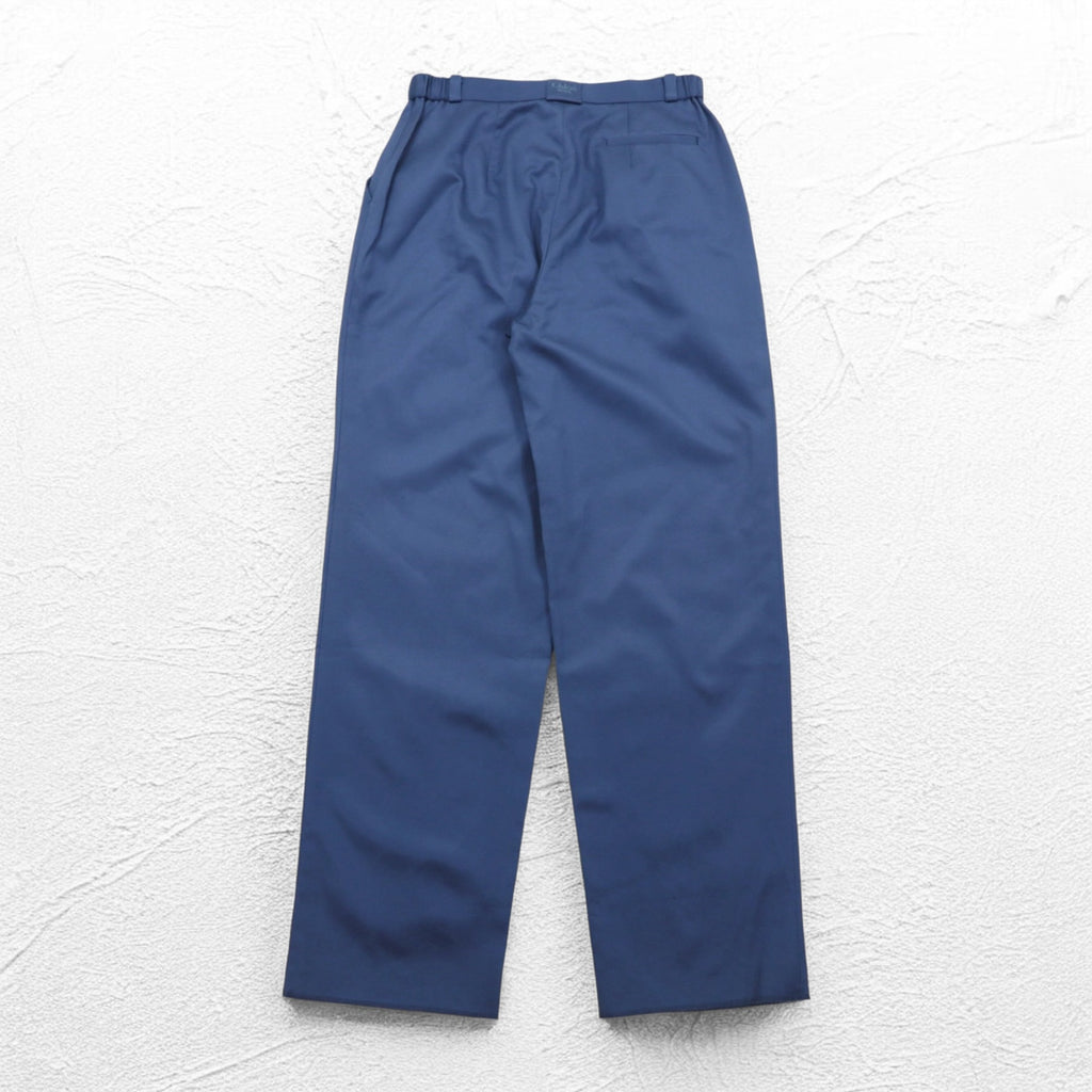 Chloe SPORTS 80s Tuck Wide Easy Slacks Pants 2XL Blue Cotton CHL8256 Made in Japan Unused