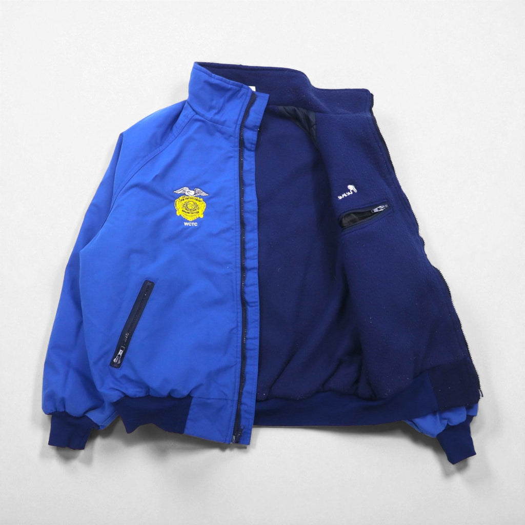 SPORTSMASTER 90s USA Sport Jacket ナイロンジャケット XL ブルー Polarfleece フリースライナー ハイネック 90年代 USA製