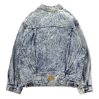 90s Uruguay URBAN EQUIPMENT Chemical Wash Denim Jacket G-Jean XL Blue Cotton Big Size