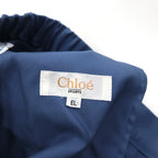 Chloe SPORTS 80s Tuck Wide Easy Slacks Pants 2XL Blue Cotton CHL8256 Made in Japan Unused