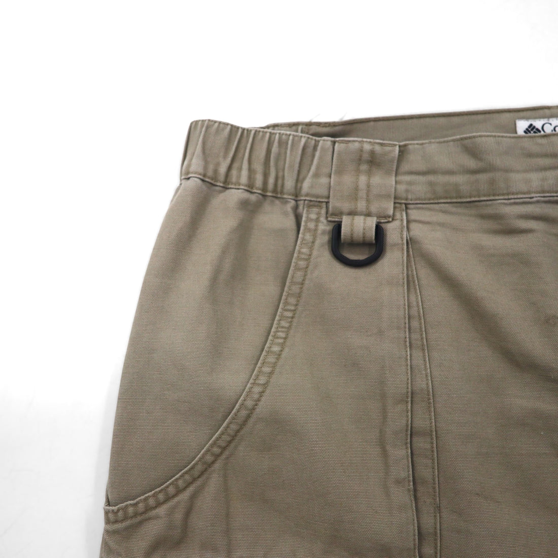 Columbia 2000s Duck Shorts, Khaki, Flap Pockets, Size L, XM4100, Made in Nicaragua