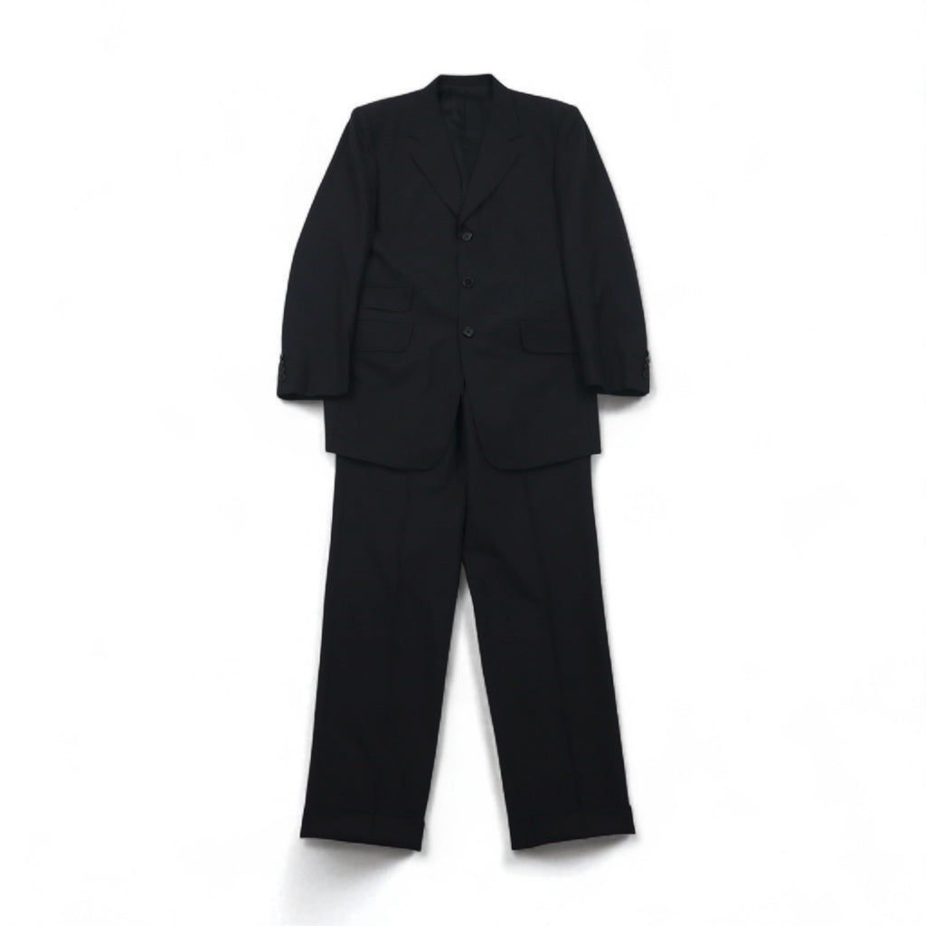 Paul Smith 90s 3B Suit Set, XL, Black Check Wool, Made in Japan