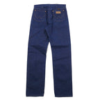 Wrangler Cowboy Cut Jeans Rigid Denim Pants 34 Blue Logo Stitching 13MWZ Made in Mexico