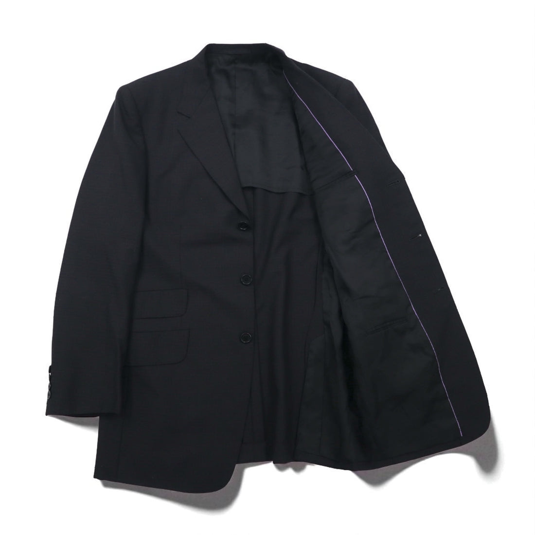 Paul Smith 90s 3B Suit Set, XL, Black Check Wool, Made in Japan