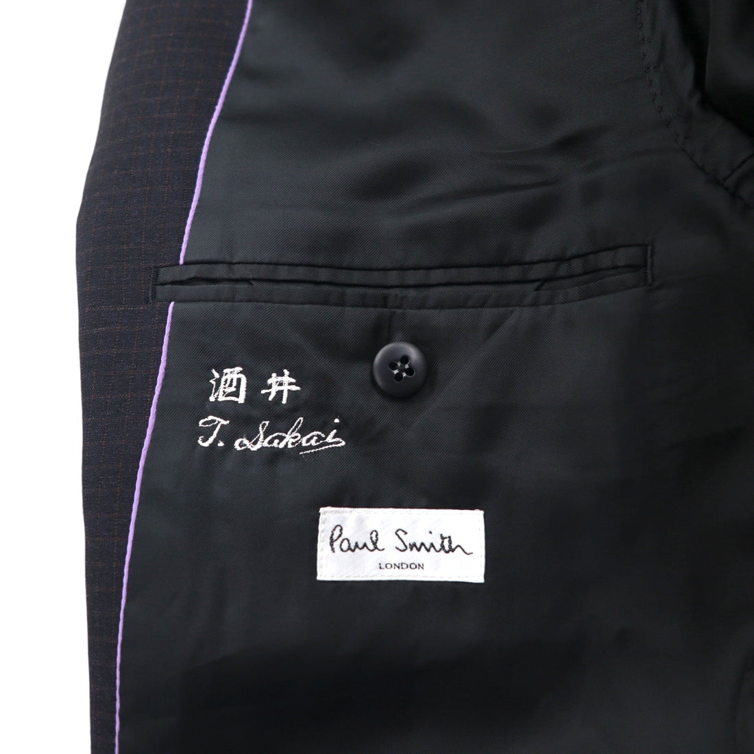 Paul Smith 90s 3B Suit Set, XL, Black Check Wool, Made in Japan