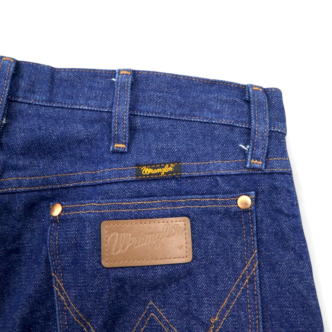 Wrangler Cowboy Cut Jeans Rigid Denim Pants 34 Blue Logo Stitching 13MWZ Made in Mexico