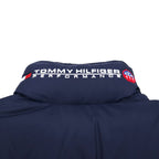 TOMMY HILFIGER 90s Reversible Down Jacket M Navy Yellow Nylon Logo Embroidery COLD STOP