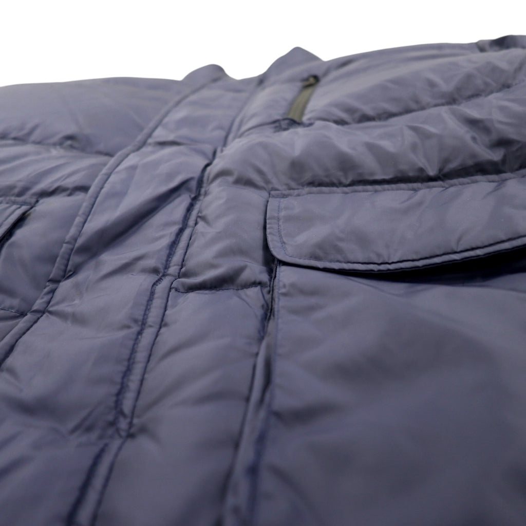 TOMMY HILFIGER 90s Reversible Down Jacket M Navy Yellow Nylon Logo Embroidery COLD STOP