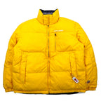 TOMMY HILFIGER 90s Reversible Down Jacket M Navy Yellow Nylon Logo Embroidery COLD STOP