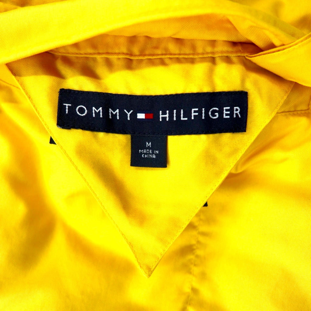 TOMMY HILFIGER 90s Reversible Down Jacket M Navy Yellow Nylon Logo Embroidery COLD STOP