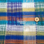 Missoni Sport 90s Button-down Shirt, Large, Green, Yellow, Check, Cotton, Big Size
