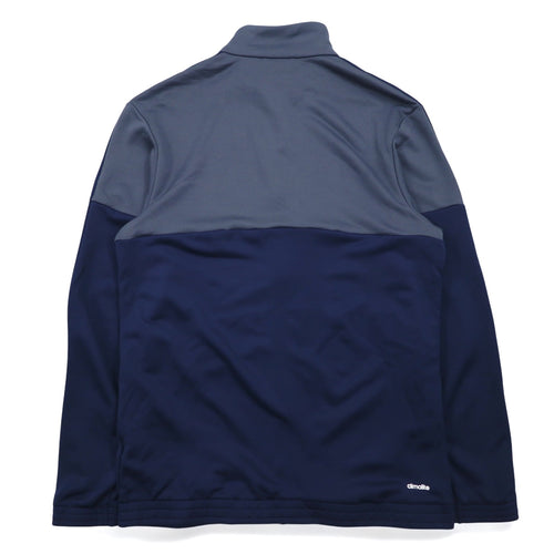adidas Stand Collar Track Jacket Jersey 2XL Bicolor Navy Grey Polyester 3 Stripes