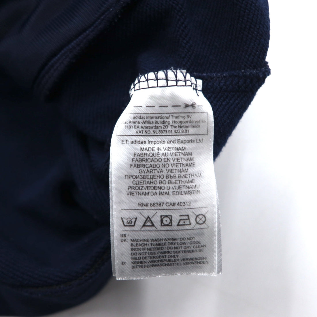 adidas Stand Collar Track Jacket Jersey 2XL Bicolor Navy Grey Polyester 3 Stripes