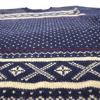 Polo Ralph Lauren 90s Nordic Knit Sweater, Size M, Navy, Wool, Fair Isle