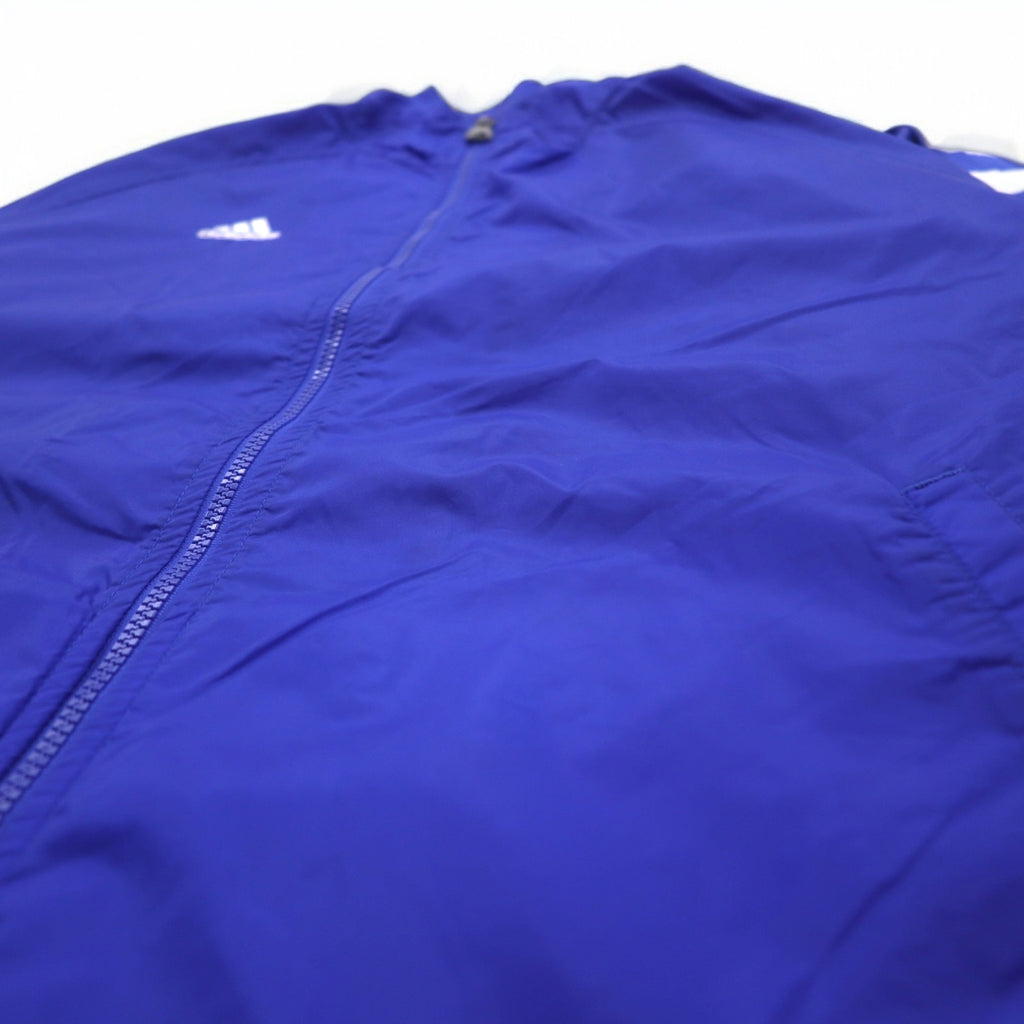 adidas TEAM 00s Nylon Jacket Track Jacket M Blue Logo Embroidery Side Line