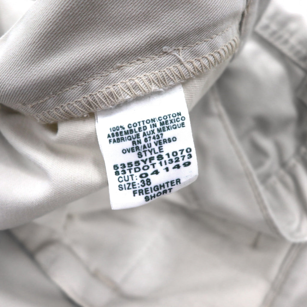 POLO JEANS CO. RALPH LAUREN 90s Baggy Short Cargo Pants, Freighter Short, Size XL, Beige, Cotton