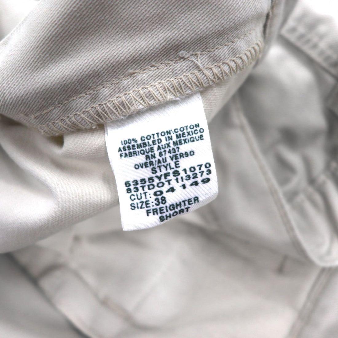 POLO JEANS CO. RALPH LAUREN 90s Baggy Short Cargo Pants, Freighter Short, Size XL, Beige, Cotton