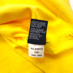 TOMMY JEANS 90s Open Collar Polo Shirt L Yellow One Point Logo Embroidery Made in Pakistan