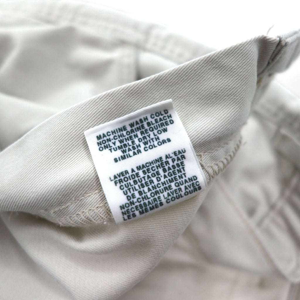 POLO JEANS CO. RALPH LAUREN 90s Baggy Short Cargo Pants, Freighter Short, Size XL, Beige, Cotton