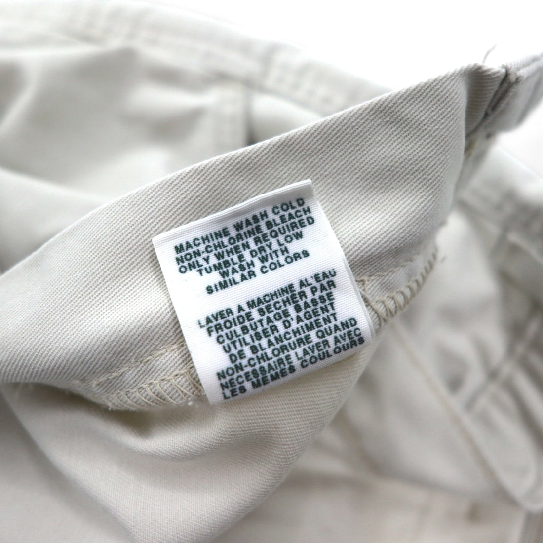 POLO JEANS CO. RALPH LAUREN 90s Baggy Short Cargo Pants, Freighter Short, Size XL, Beige, Cotton