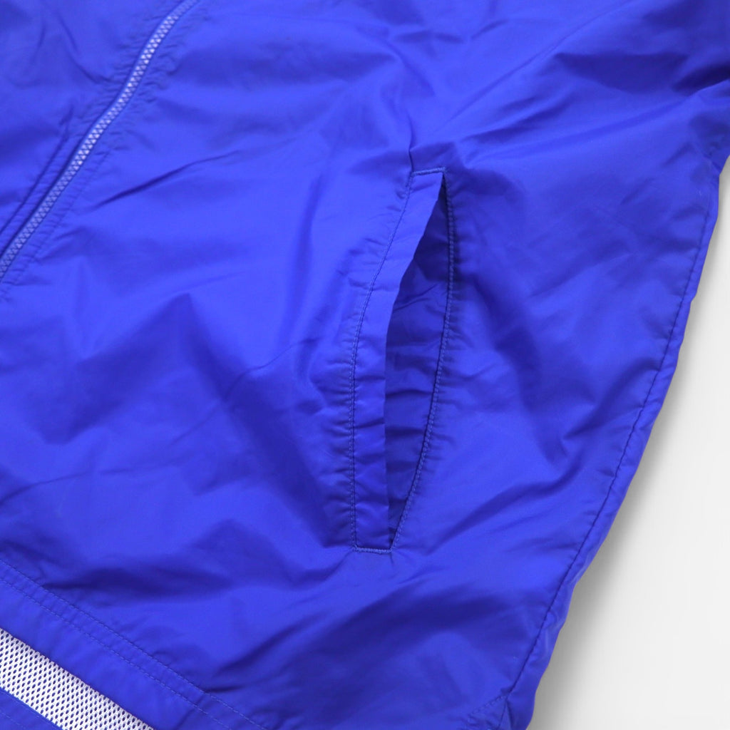 adidas TEAM 00s Nylon Jacket Track Jacket M Blue Logo Embroidery Side Line